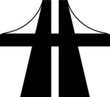 enorme ponte pilastro icona o simbolo. vettore