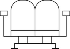 illustrazione icona di sedia nel linea arte. vettore