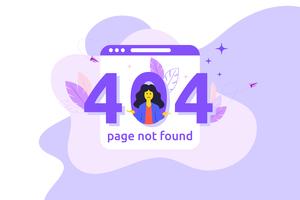 Errore 404 pagina Web non disponibile. File non trovato. Concetto di business vettore