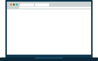 piatto illustrazione di un' il computer portatile schermo. vettore