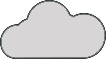 piatto illustrazione di un' nube. vettore