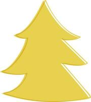 Natale albero nel giallo colore. vettore