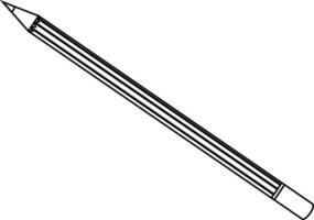 piatto illustrazione di nero e bianca appuntito matita. vettore