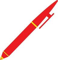 rosso penna icona per formazione scolastica nel illustrazione. vettore