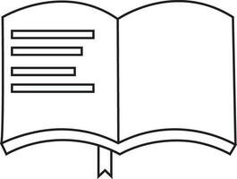 illustrazione di Aperto libro icona per formazione scolastica concetto. vettore