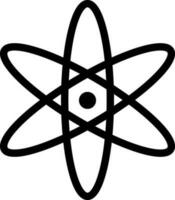 illustrazione di atomo icona nel nero colore. vettore