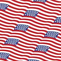 Stati Uniti d'America bandiera ondulata sullo sfondo del paesaggio vettore