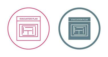 evacuazione Piano vettore icona