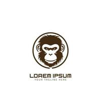scimmia viso, Vintage ▾ logo linea arte concetto nero e bianca colore, mano disegnato illustrazione vettore