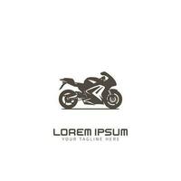 motocicletta minimo logo vettore icona su bianca sfondo