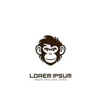 scimmia ragazzo viso, Vintage ▾ logo concetto nero e bianca colore, mano disegnato illustrazione vettore