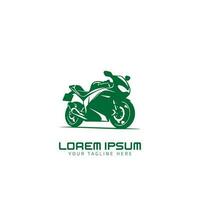 motocicletta e pesante bicicletta minimo logo silhouette icona su bianca sfondo vettore
