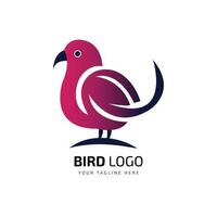 uccello logo design logo pendenza colorato vettore