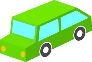 illustrazione di un' verde macchina. vettore