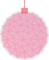 piatto rosa Natale palla con astratto design. vettore