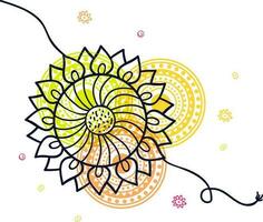 illustrazione di floreale rakhi design. vettore