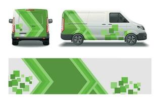 verde il branding furgone impostato vettore