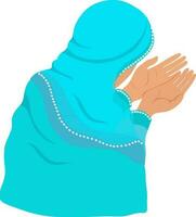 illustrazione di preghiere islamico donna. vettore