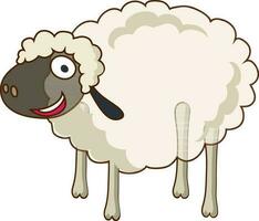 cartone animato personaggio di un' pecore. vettore