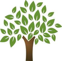 illustrazione di albero con verde le foglie. vettore