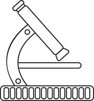 microscopio nel linea arte illustrazione. vettore