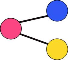 piatto stile illustrazione di networking connessione. vettore