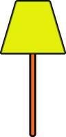 In piedi lampada nel giallo e arancia colore. vettore