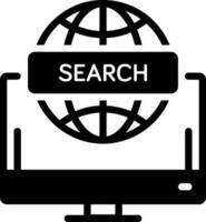 solido icona per globale ricerca vettore