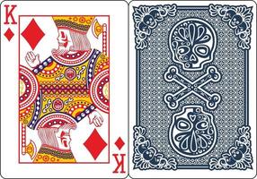 esclusive carte da gioco skeleton poker vettore