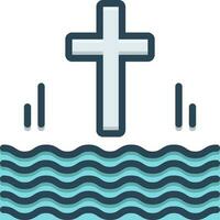 colore icona per battezzato vettore