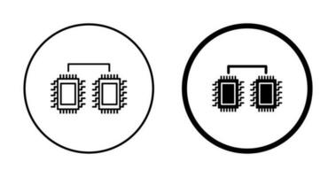 processori collegato vettore icona