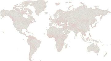 Basso poli mondo carta geografica su grigio e rosso vettore