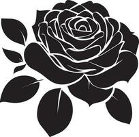 rosa vettore design silhouette illustrazione nero colore