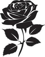 rosa vettore design silhouette illustrazione nero colore