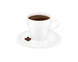 tazza di caffè stock illustrazione vettoriale isolato su sfondo bianco