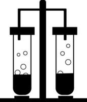 chimica ricerca simbolo con test tubi. vettore