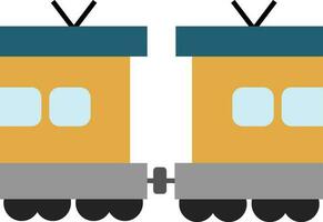 colorato comune treno scatola. vettore