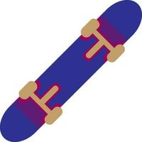 skateboard nel blu colore. vettore