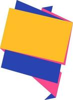 colorato origami carta bandiera o etichetta design. vettore