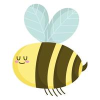 Cartoon carino ape insetto animale stile isolato vettore
