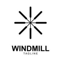 vecchio mulino a vento logo design vettore, mulino a vento retrò Vintage ▾ logo modello vettore