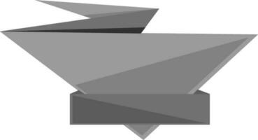 triangolo con nero nastro etichetta o etichetta. vettore