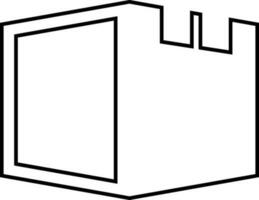illustrazione di scatola di cartone nel piatto stile. vettore