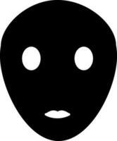 isolato icona di facciale maschera nel nero e bianca colore. vettore