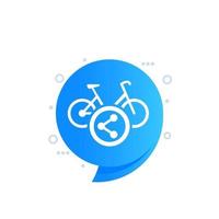 icona di bike sharing per il web vettore