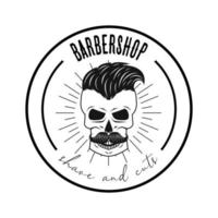 emblema del negozio di barbiere vettore