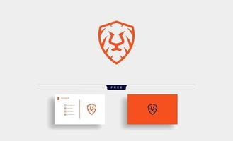 semplice illustrazione di progettazione di vettore di logo del leone