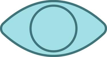 blu occhio icona o simbolo nel piatto stile. vettore