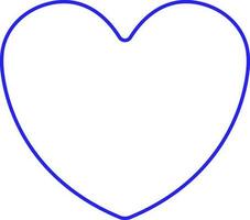 blu lineare stile cuore icona o simbolo. vettore