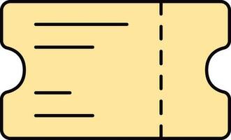 isolato vuoto biglietto icona nel giallo colore. vettore